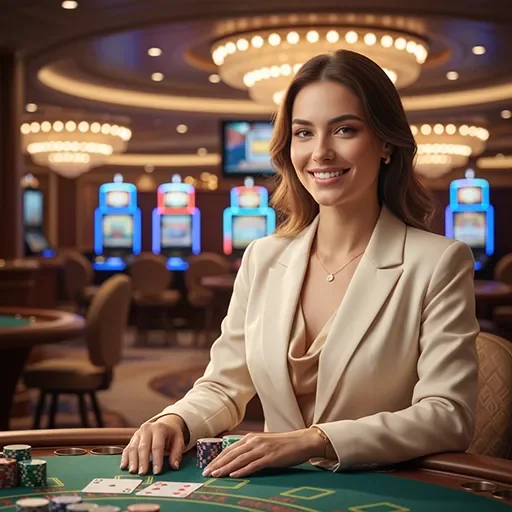 Atendente no chat com suporte útil e acesso seguro