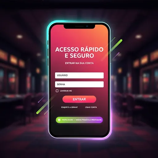 Navegador móvel aberto com link de acesso pgx555